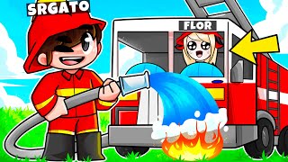 ¡NOS CONVERTIMOS EN BOMBERO! 🧑‍🚒 👨‍🚒 💦 | SRGATO X FLOR SON LOS MEJORES BOMBEROS!