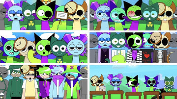 Incredibox - Sprunki Pyramixed but BONUS CHARACTERS in ALL Different Mods