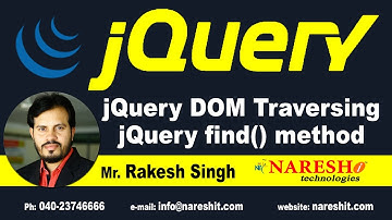 jQuery-Dom Traversing jQuery find() method | jQuery Tutorial | Naresh IT