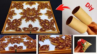 Wow! great idea for your home decoration with beads and toilet paper rolls  recycling ideas