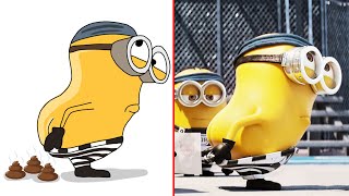 Despicable Me 3 Funny Drawing Meme | Minions in Jail Scene Resimi