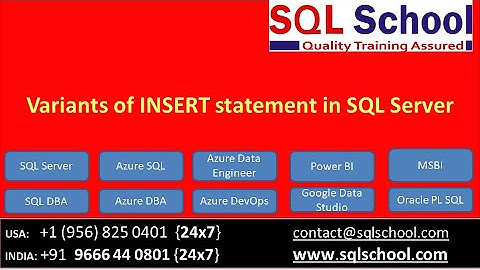 What is the difference between BULK INSERT and Individual INSERT? Insert Statement Variants ?