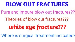 BLOW OUT FRACTURES