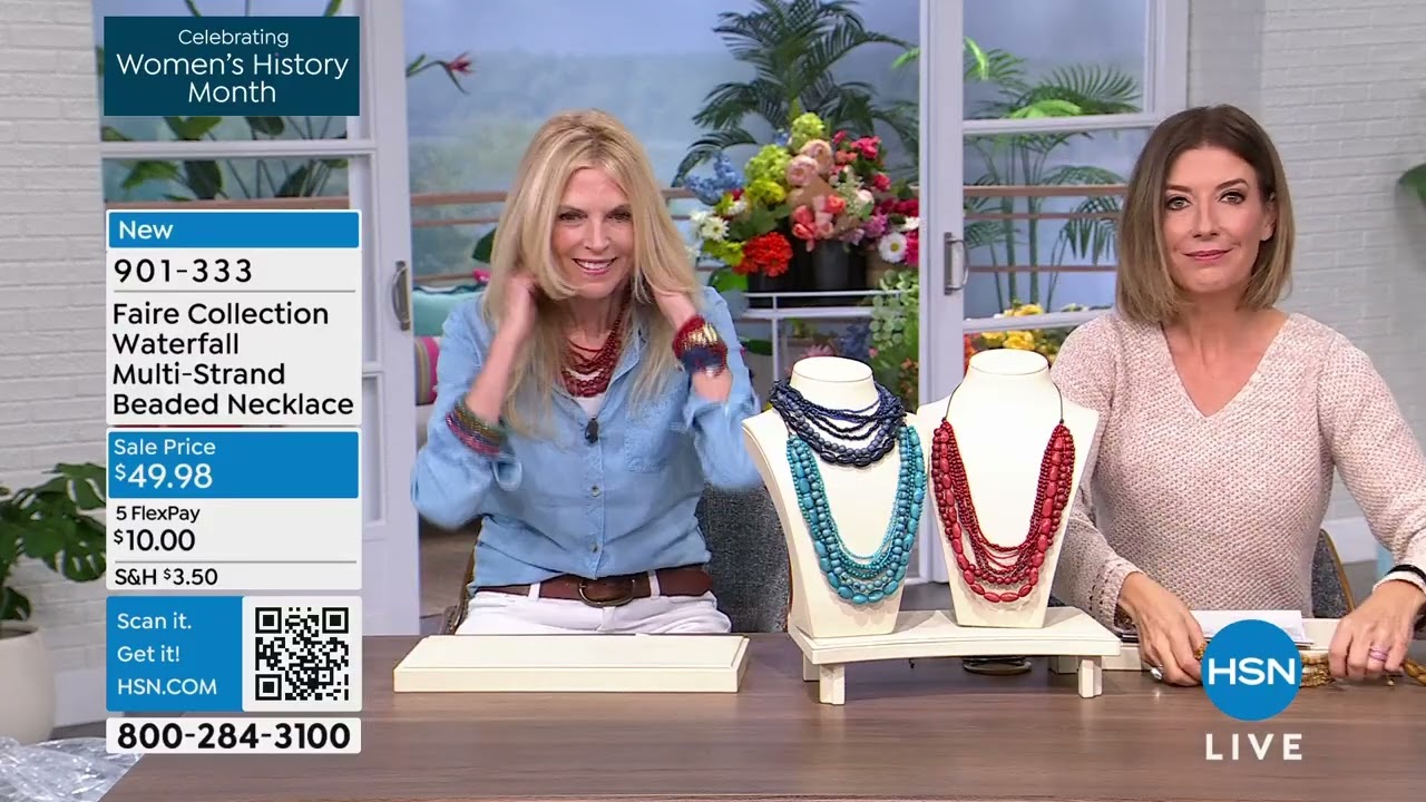 Faire Collection Waterfall MultiStrand Beaded Necklace