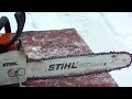 Бензопила STIHL MS 180 Как натянуть цепь