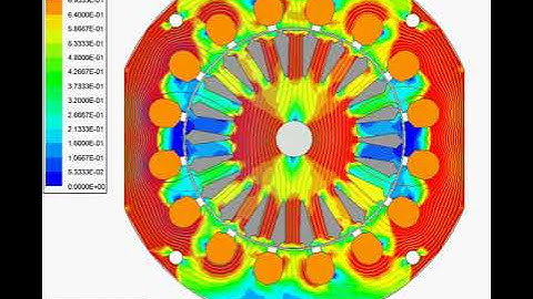 Dynamic simulation of a capacitor start, single phase induction motor