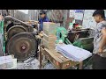 Old Die Cutting Machine Operate by Expert Packaging Operator