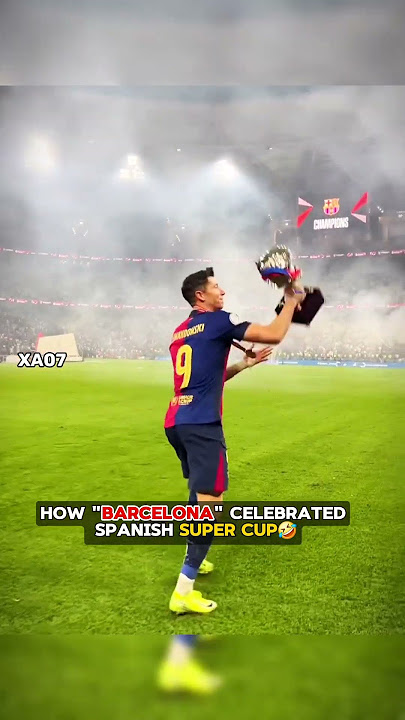Barcelona Trophy Celebration V/S Realmadrid 🥶 #shorts #ronaldo #messi #shortsvideo