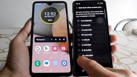 Samsung a12 lock screen timeout