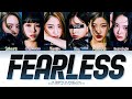 [Karaoke] LE SSERAFIM (르세라핌) "FEARLESS" (Color Coded Han/Ing/가사) (6 Members)