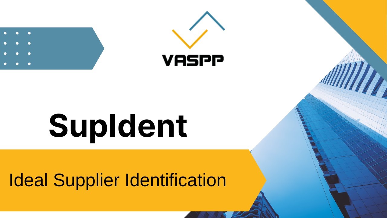 SupIdent Ideal Supplier Identification YouTube