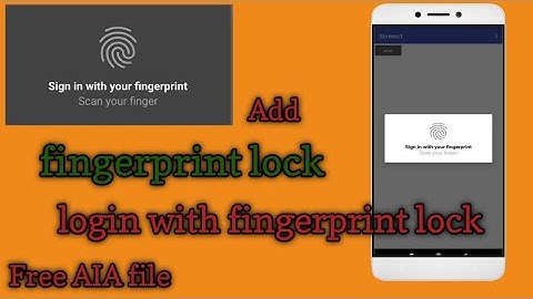 fingerprint lock app aia file | fingerprint component in kodular | kodular aia file