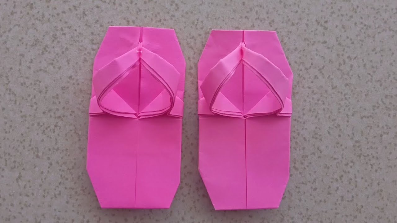 Paper Craft Cara Buat  Origami Sandal  Jepit  HOW TO MAKE 