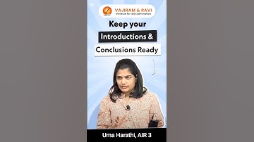 AIR 3 UMA HARATHI N UPSC CSE 2022 TOPPER Keep your Introductions and Conclusions Ready