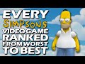 Every Simpsons Video Game Ranked From WORST To BEST