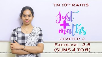 TN 10th Maths | Chapter 2 | Numbers and Sequences | Exercise 2.6 | Part 2 | By Aarthy