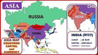 Asian Countries, Capital and Currency  || Asia Map || World Geography :: Asia Continent Map screenshot 5