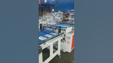 RQL-900 Two Sides Sealing Bag Making Machine with Auto Arrangement and Conveyor#bndmachinery
