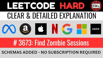 Leetcode HARD 3673 - CTE in SQL Explained - Find Zombie Sessions | Everyday Data Science