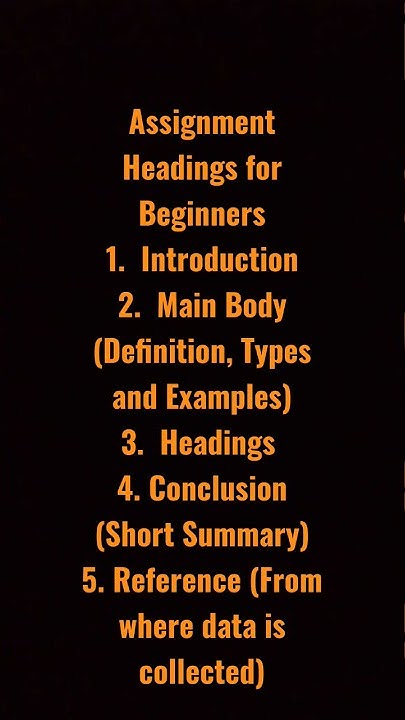 MS Word Assignment Headings For Beginners 📔 #assignment # ...