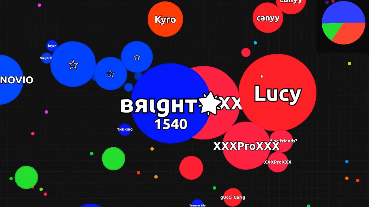 I'm back! - Agario team mode, dominating servers