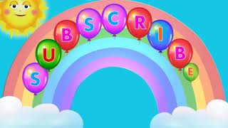 ABC balloon song. Alphabet for kids. ABC  Rainbow