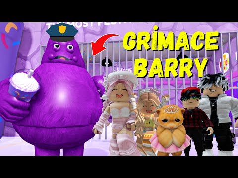 🥳GRİMACE BARRY DOĞUM GÜNÜ🥳AYŞEM ECE ARI💥ROBLOX GRİMACE BARRY OBBY