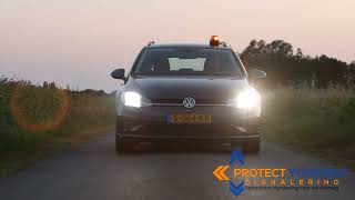 Protect Yourself Signalering, Py Line Heavy Duty Led Zwaailamp 28W Magneet & Zuignap Flitsdraai