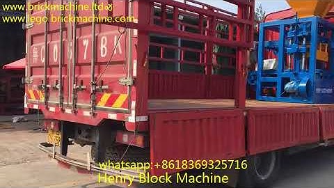 QTJ4-24 Semi-automatic block machine loaded on the truck before shipping