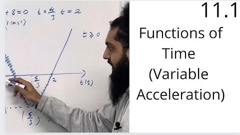 Edexcel AS Level Maths: 11.1 Functions of Time (Variable Acceleration)