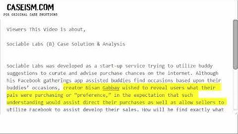Sociable Labs (B)  Case Solution & Analysis- Caseism.com