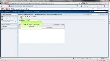 Accessing Payment Information by Business Unit - JDE E1 91 - Accounts Payable
