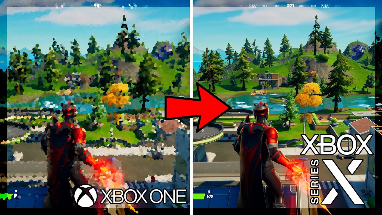 Fortnite, Xbox One X VS Xbox One S VS Xbox One