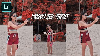 HOW TO EDIT MOODY RED IN LIGHTROOM MOBILE | Dark red color toning effect in Lightroom. screenshot 2