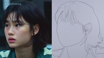 How to Draw Player no 067 (Sae Byeok) / Squid Game Player Easy Drawing