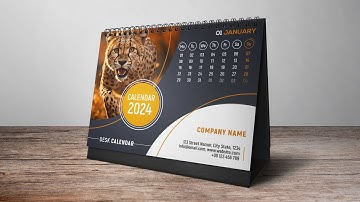 How to Design Desk Calendar 2024 In Adobe Photoshop