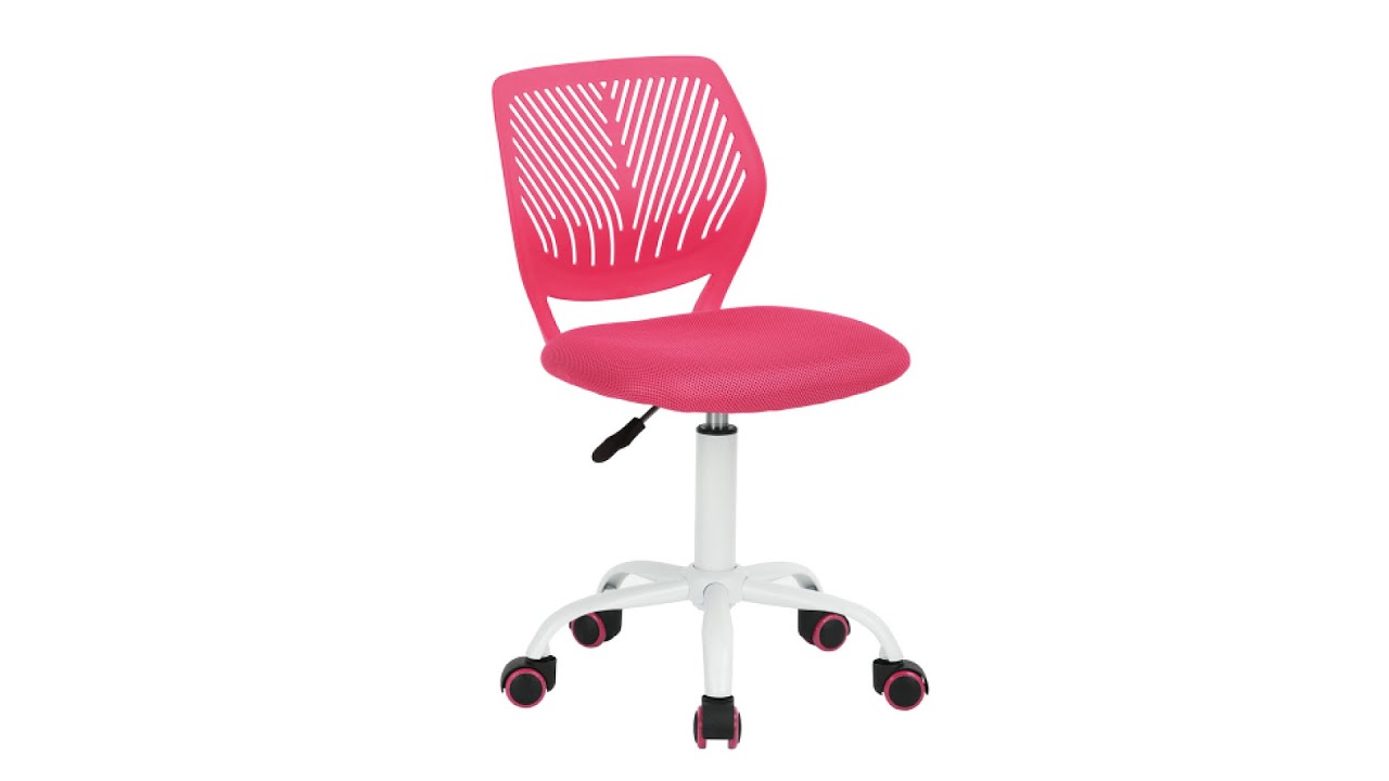 Chaise de bureau design enfant rose steevy - Conforama