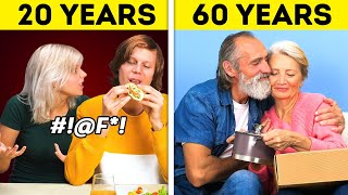 20 YEARS VS. 60 YEARS || Relatable Couple Situations And Funny Relationship Moments