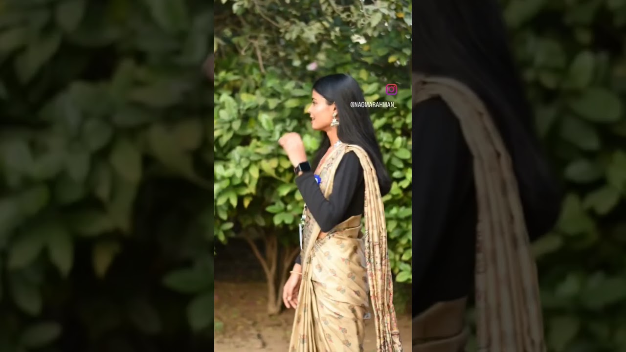 This pov - Wearing saree 👀🌼💜 