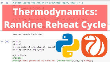 Calculating the efficiency of an ideal Rankine Cycle with reheat using Python | Thermodynamics