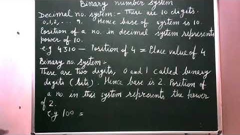 Applied Mathematics Class XI  Binary Numbers Video 1