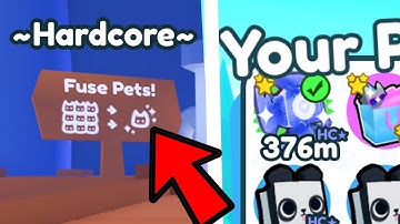 😎I Tried to FUSE my BEST HARDCORE PETS in Pet Simulator X and This Happened...