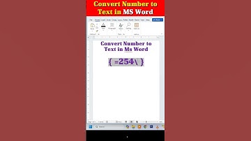 Convert Number to Text in Ms Word | Number to words in Microsoft word document #telllingtuber