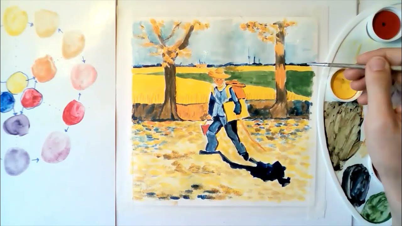 Paint like Van Gogh [with only 3 colors] The Painter on His Way to