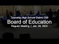 District 208 board of education regular meeting 010924