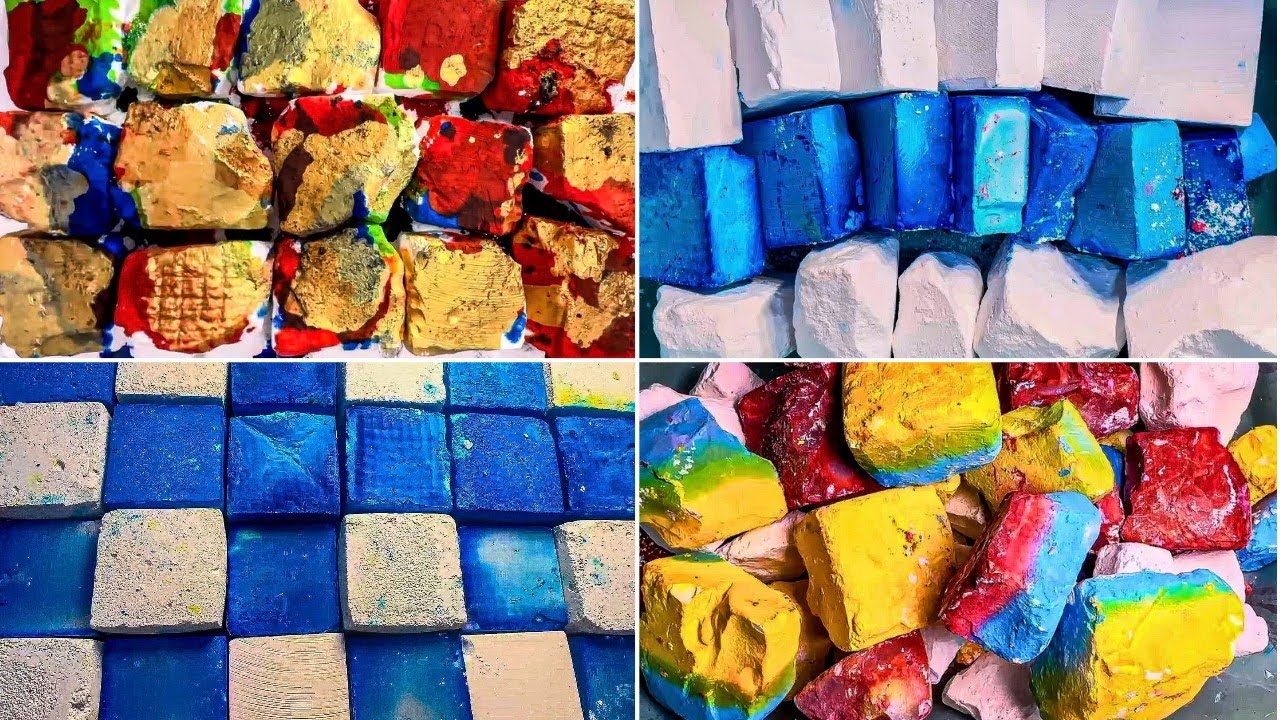 #roadto1k Satisfying Crunchy Colourful Gym Chalk! @MaggieX_asmr | Gym Chalk