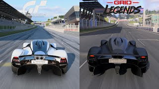 GT7 Vs Grid Legends Comparison - Aston Martin Valkyrie at Red Bull Ring [4K PS5]