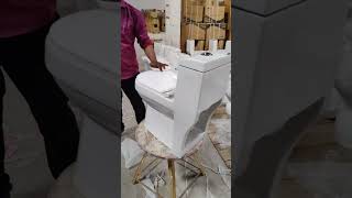 107 || One Piece Water Closet || Floor Mounted || Ceramic Western Toilet with Soft Close Seat Cover screenshot 4