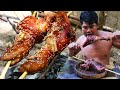 5 Pound of Pig Leg Cooking BBQ Recipe - 2 Big Pig Leg make Crunchy & Crispy delicious Food