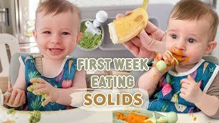 First Week of Our Baby Led Weaning Journey | Baby's First Food and Starting Solids